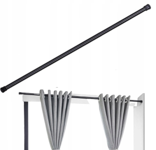 Tyč na sprchový záves - Expanzná sprchová tyč Goldstart 110-200 x 25 mm čierna